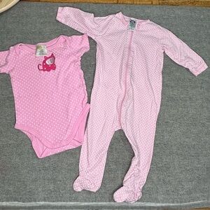 Gerber Pink Polka Dot Bodysuit Set